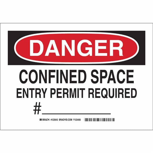 123644 B555 10X14 BLK/RED/WHT DANGER CO