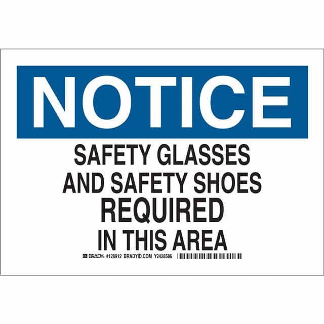 128911 B401 7X10 BLK/BLU/WHT NOTICE SAF