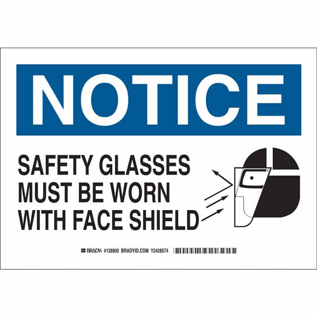 128898 B555 7X10 BLK/BLU/WHT NOTICE SAF