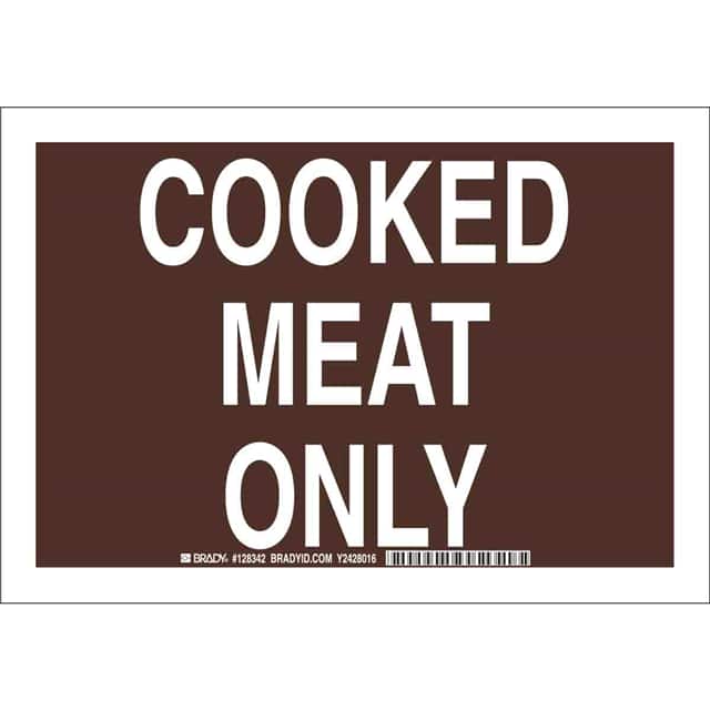 128344 B401 10X14 WHT/BRN COOKED MEAT O