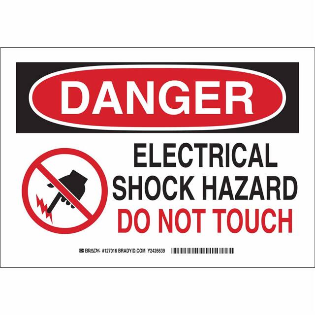 127017 B555 10X14 BLK/RED/WHT DANGER EL