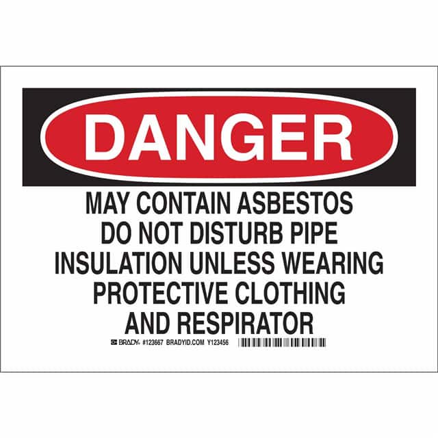 123666 B401 7X10 BLK/RD/WHT DANGER MAY