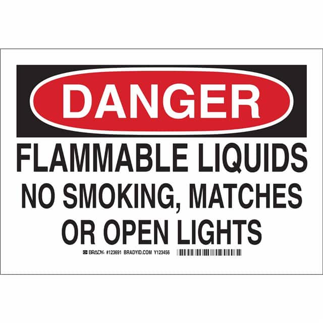 123689 B555 7X10 BLK/RED/WHT DANGER FLA