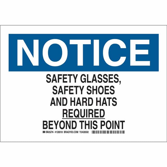 128916 B555 7X10 BLK/BLU/WHT NOTICE SAF