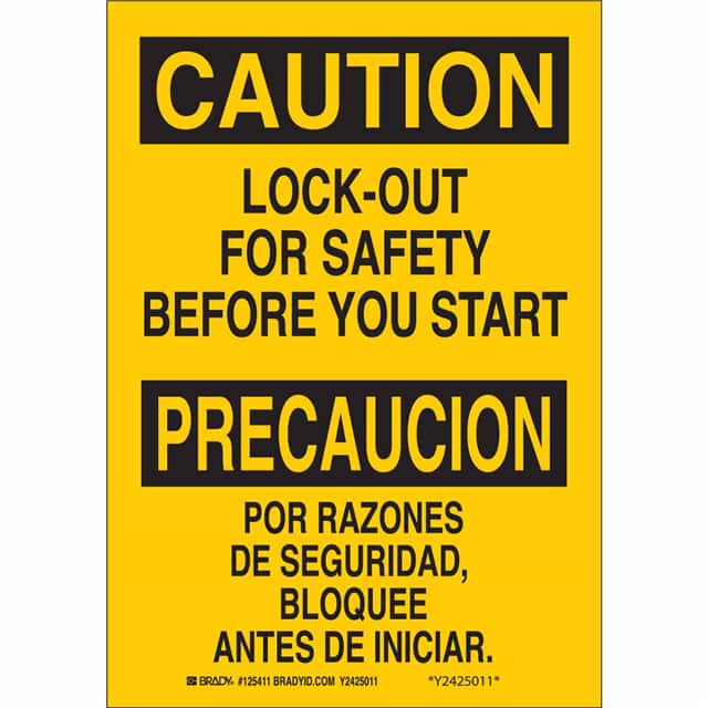 125410 B401 10X7 BLK/YEL BILING/CAUTION