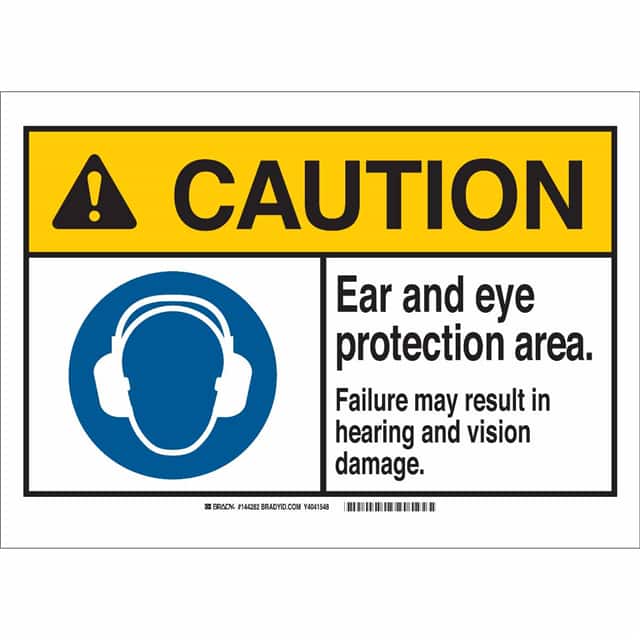 144284 B555 7X10 ANSI BLK,YEL/WHT EAR E