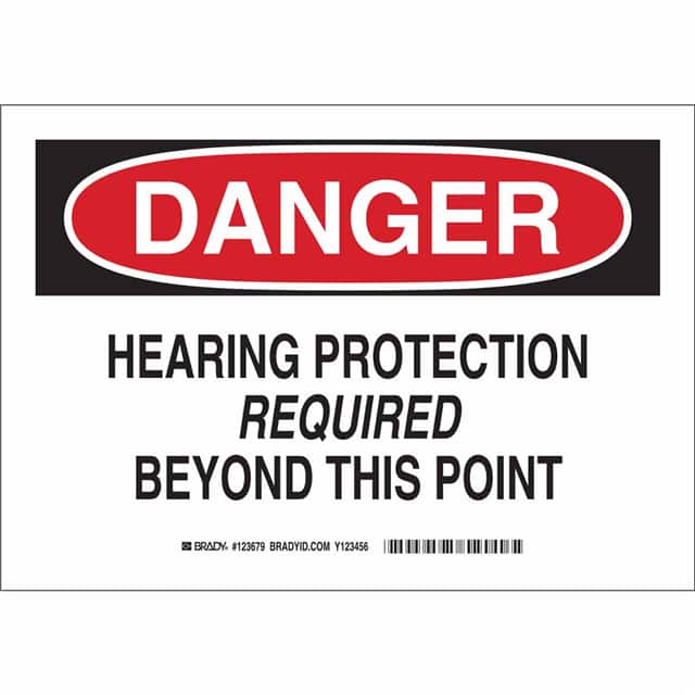123681 B401 10X14 BLK/RED/WHT DANGER HE