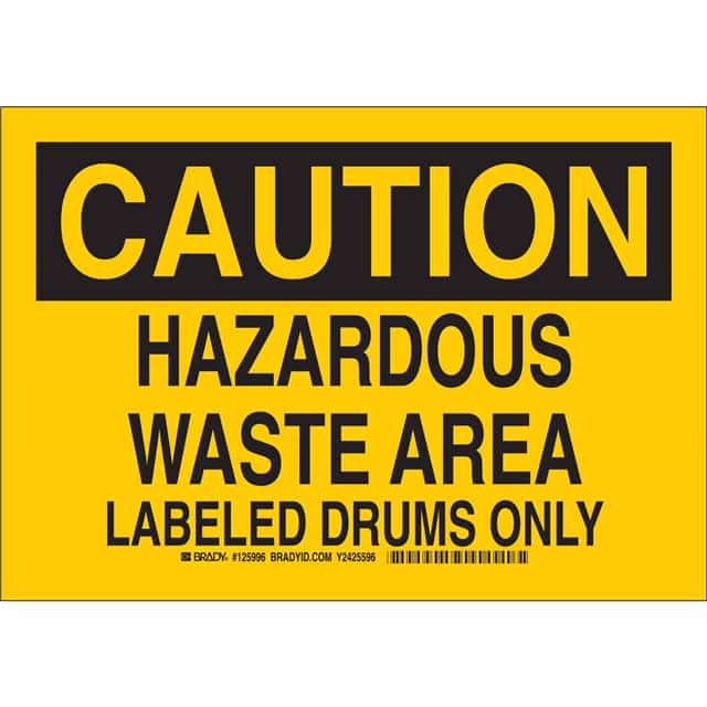 125998 B401 10X14 BLK/YEL CAUTION HAZAR