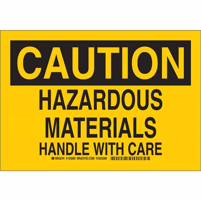 125989 B401 7X10 BLK/YEL CAUTION HAZARD