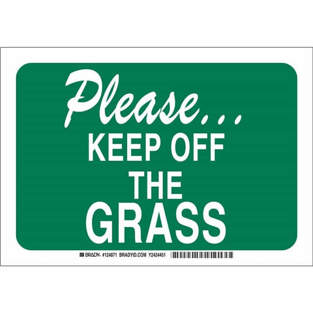 124870 B401 7X10 WHT/GRN PLEASE KEEP OF