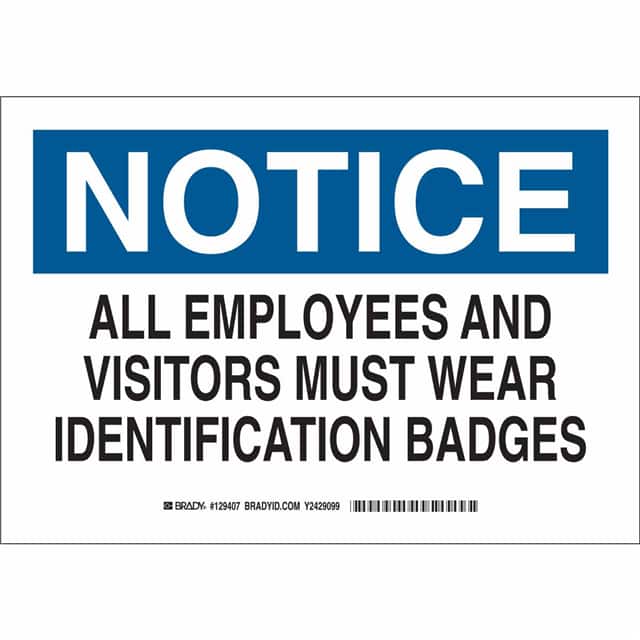 129409 B401 10X14 BLK/BLU/WHT NOTICE AL