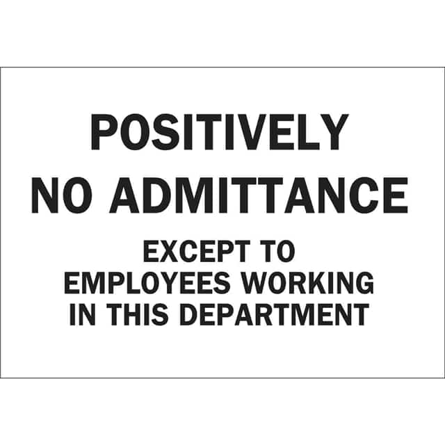 84259 ADMITTANCE SIGN
