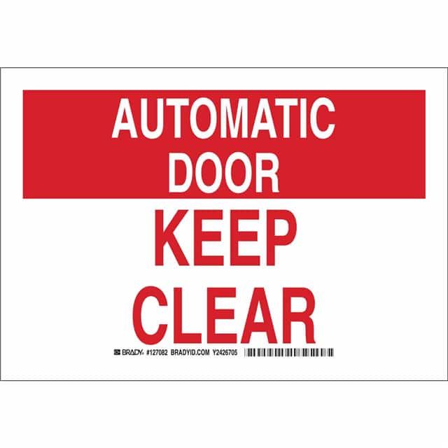 127083 B555 10X14 RED/WHT AUTOMATIC DOO