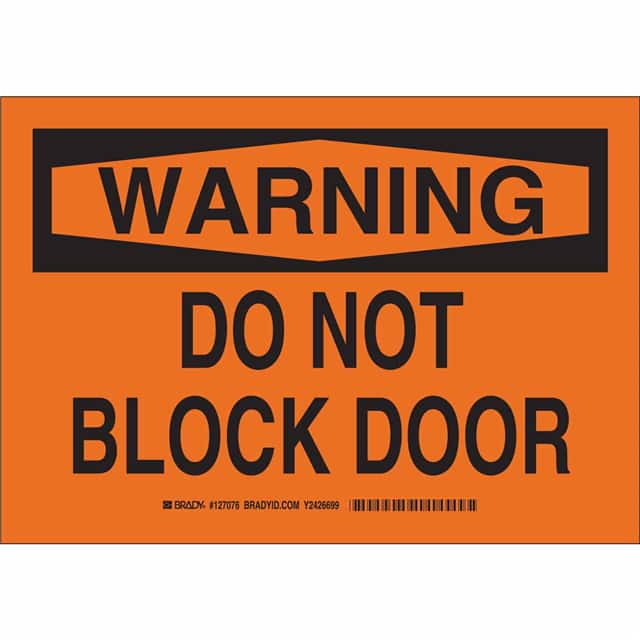 127075 B401 7X10 BLK/ORG WARNING DO NOT