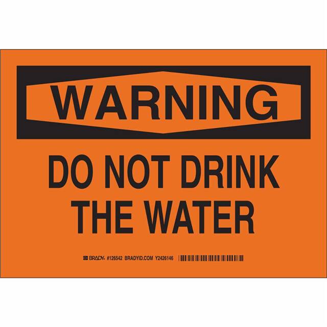 126544 B401 10X14 BLK/ORG WARNING DO NO