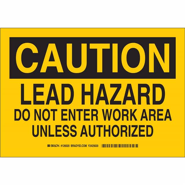 126022 B401 10X14 BLK/YEL CAUTION LEAD