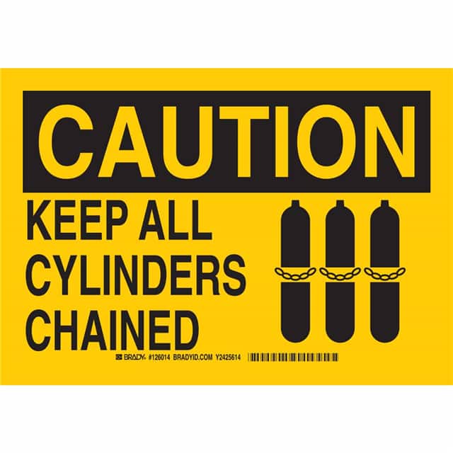 126015 B555 10X14 BLK/YEL CAUTION KEEP