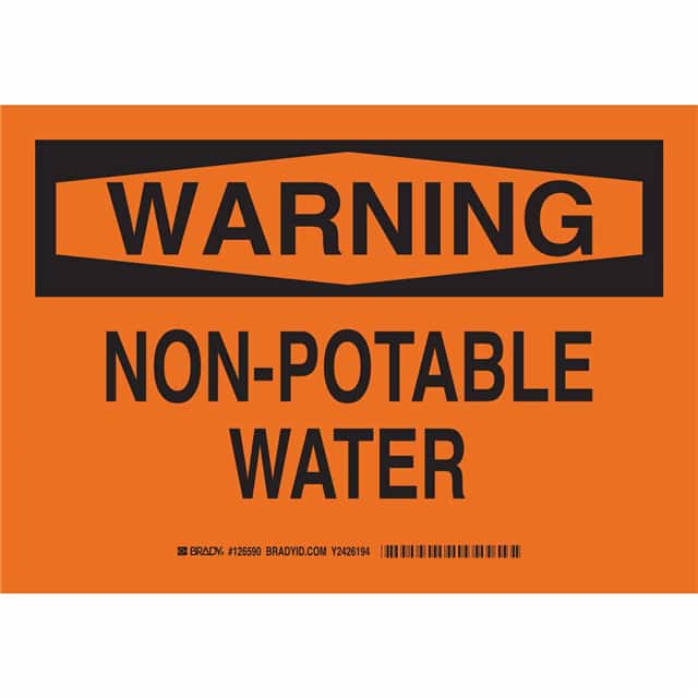 126592 B401 10X14 BLK/ORG WARNING NON-P