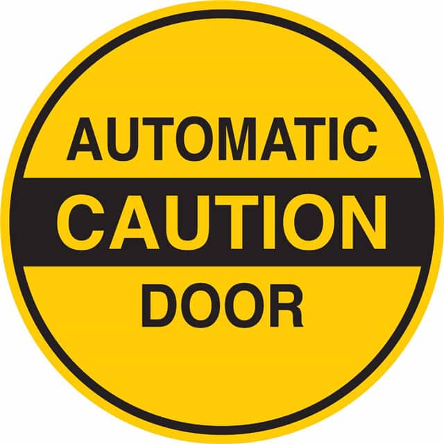 124304 B302 6" DIA BLK/YEL CAUTION AUTO