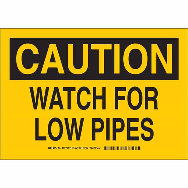 127715 B302 10X14 BLK/YEL CAUTION WATCH