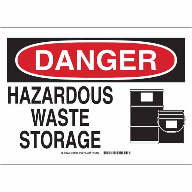 131762 B120,10X14,BLK,RED/WHT,HAZARDOUS