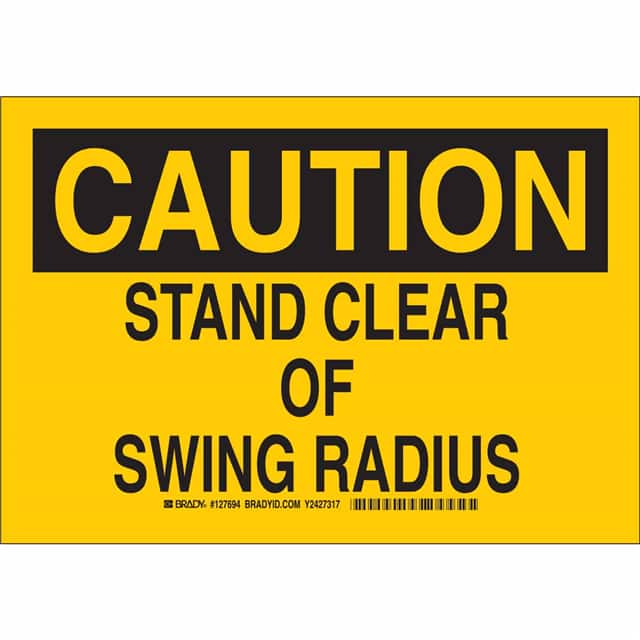 127693 B401 7X10 BLK/YEL CAUTION STAND