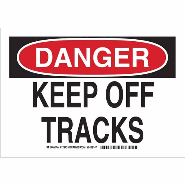 129457 B401 10X14 BLK/RED/WHT DANGER KE