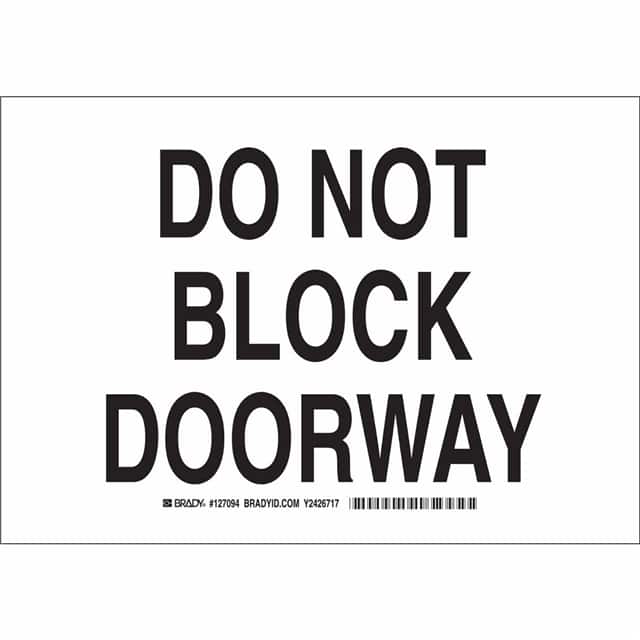 127093 B401 7X10 BLK/WHT DO NOT BLOCK D