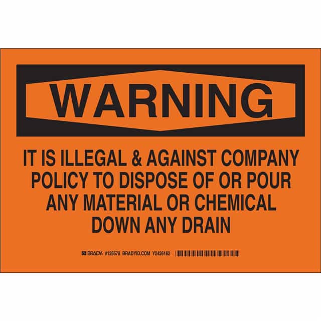 126579 B555 10X14 BLK/ORG WARNING IT IS