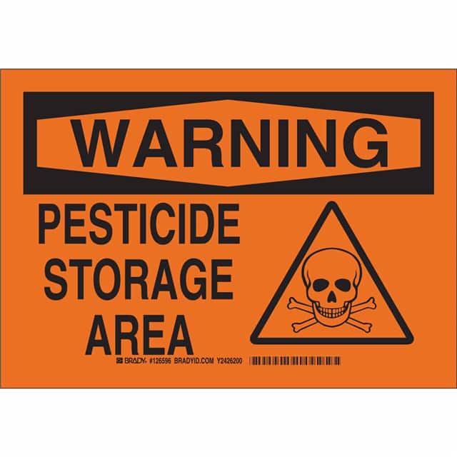 126598 B401 10X14 BLK/ORG WARNING PESTI