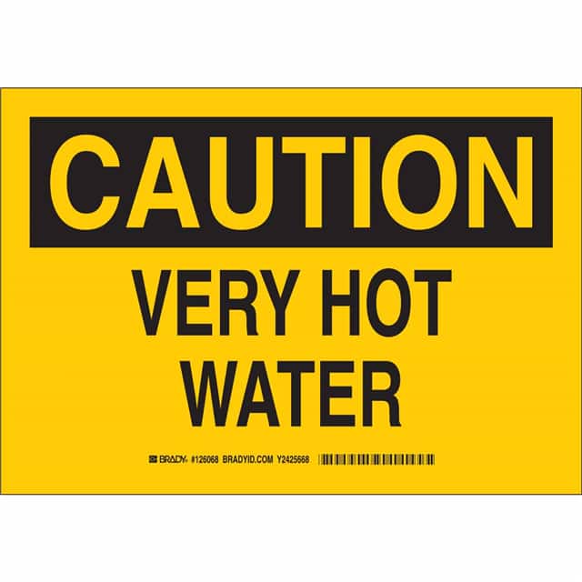 126070 B401 10X14 BLK/YL CAUTION VERY H