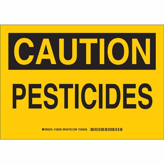 126040 B401 10X14 BLK/YELL CAUTION PEST