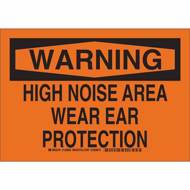 128995 B401 7X10 BLK/ORG WARNING HIGH N