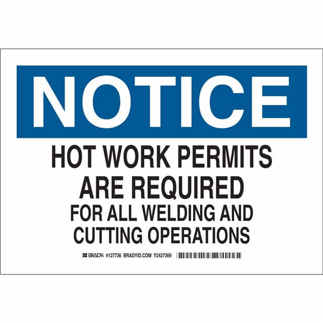 127738 B401 10X14 BLK/BLU/WHT NOTICE HO