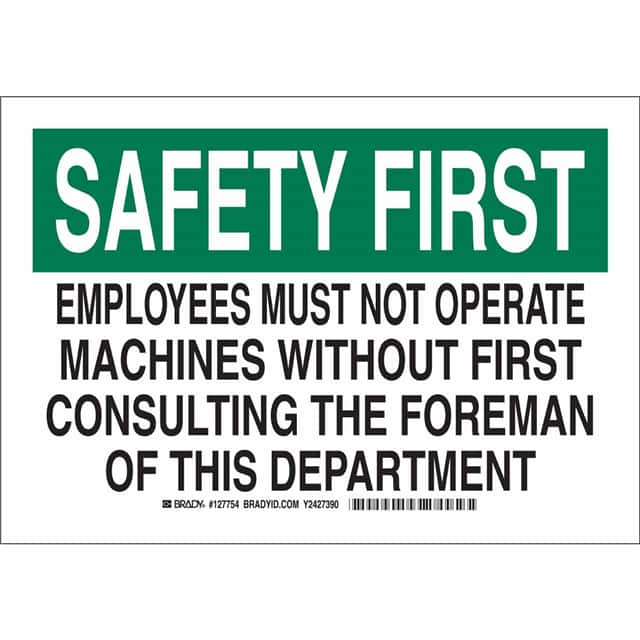 127752 B555 7X10 GRN/BLK/WHT SAFETY FIR