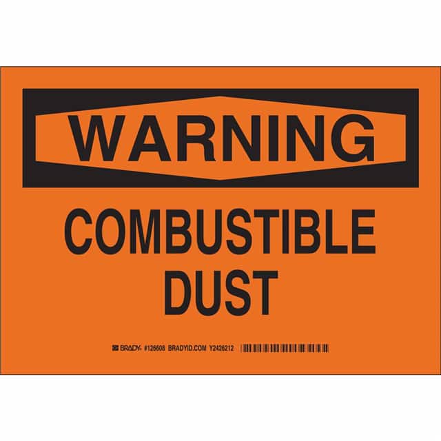 126609 B555 10X14 BLK/ORG WARNING COMBU