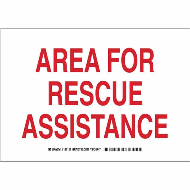 127126 B401 10X14 RED/WHT AREA FOR RESC