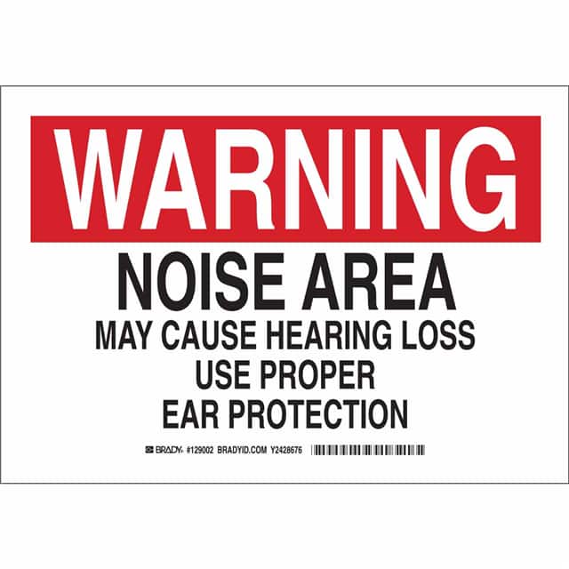 129004 B401 10X14 BLK/RD/WHT WARNING NO