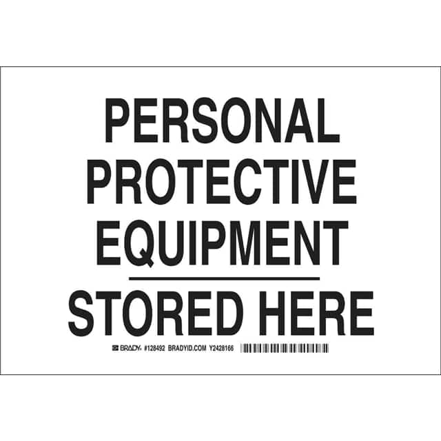 128494 B401 10X14 BLK/WHT PERSONAL PROT