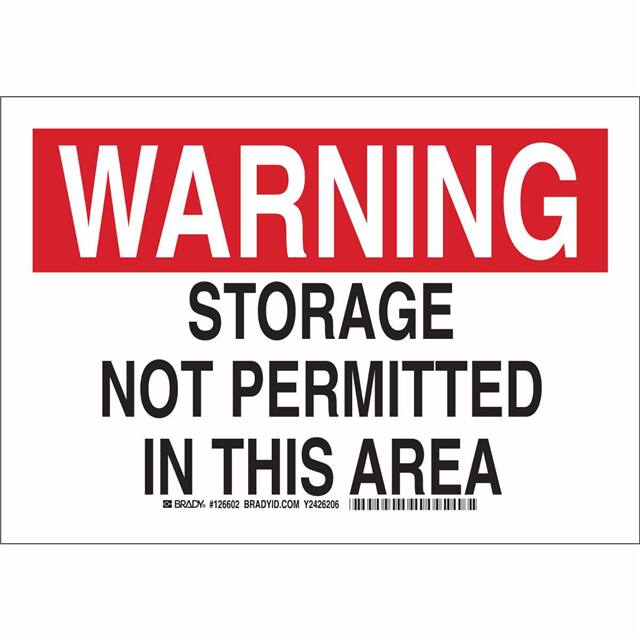 126605 B302 10X14 BLK/RED/WHT WARNING S