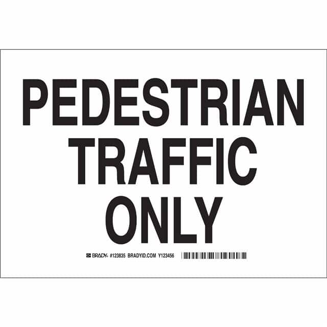 123838 B302 10X14 BLK/WHT PEDESTRIAN TR