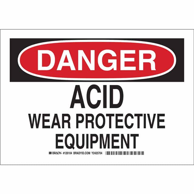126107 B302 10X14 BLK/RED/WHT DANGER AC