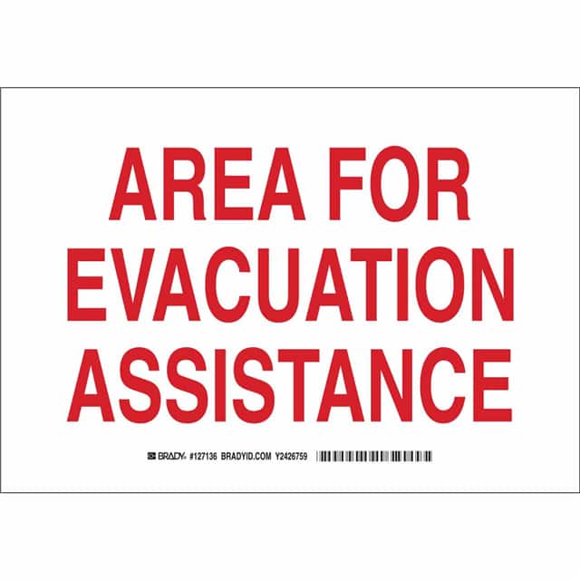 127136 B302 7X10 WHT/RED AREA FOR EVACU