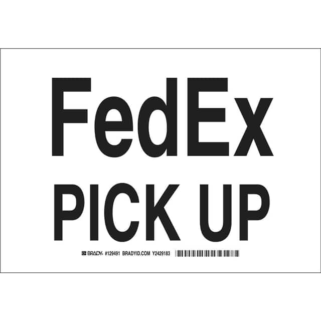 129490 B401 7X10 BLK/WHT FEDEX PICK UP