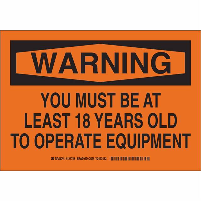 127794 B555 7X10 BLK/ORG WARNING YOU MU