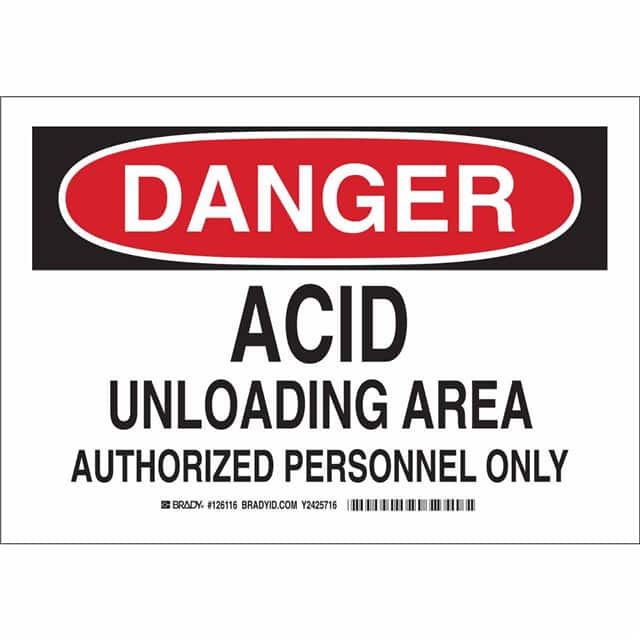 126119 B302 10X14 BLK/RED/WHT DANGER AC