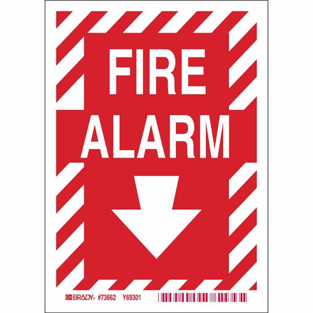 73662 B324 7X5 RED&GLOW FIRE ALARM