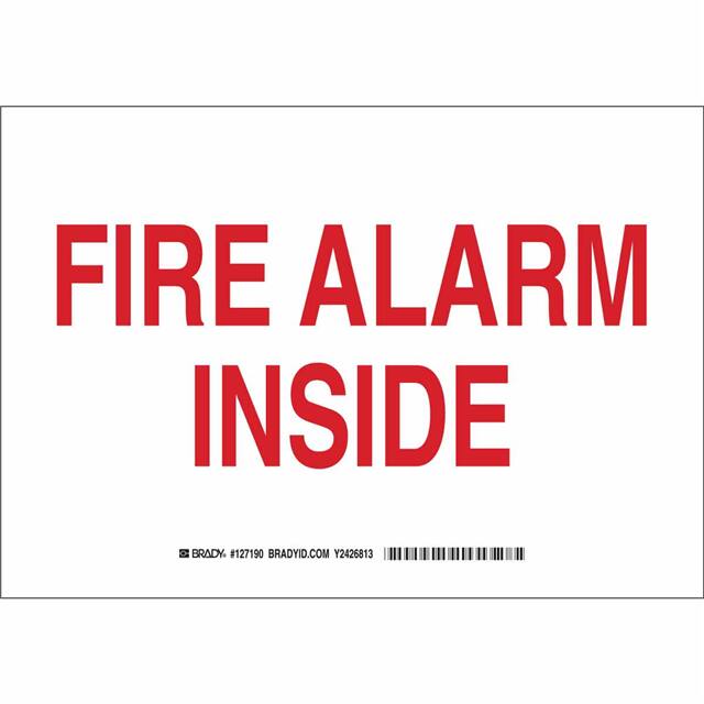 127191 B555 10X14 RED/WHT FIRE ALARM IN