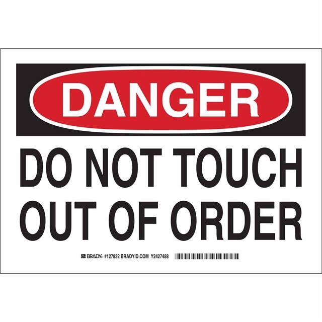 127834 B401 10X14 BLK/RED/WHT DANGER DO