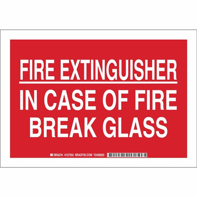 127203 B555 10X14 WHT/RD FIRE EXTINGUIS
